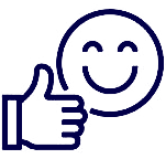 Convenient service satisfaction icon